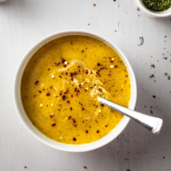 Broccoli and Sweet Potato Soup - Recipe photo by The Littlest Crumb