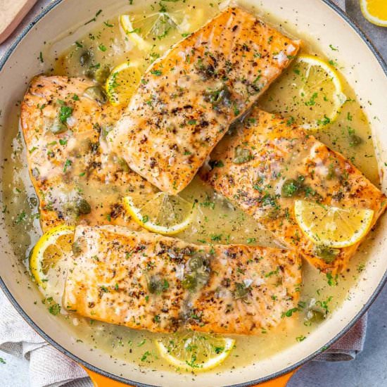 EASY SALMON PICCATA - Recipe photo by healthyfitnessmeals