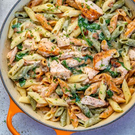 CREAMY SALMON PASTA - Recipe photo by healthyfitnessmeals