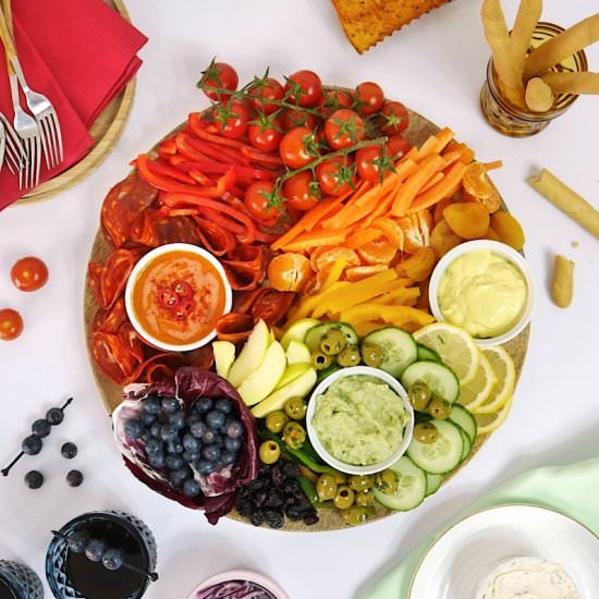 Rainbow Grazing Board - Recipe photo by BirdsParty