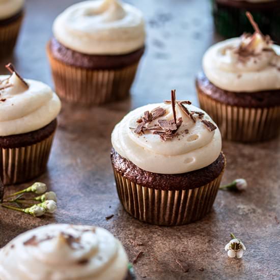 Baileys Devil’s Food Cupcakes - Recipe photo by URBANBAKES