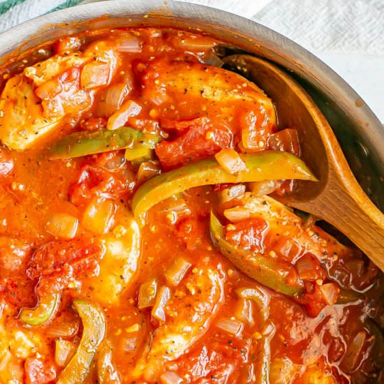 Quick chicken cacciatore - Recipe photo by Family Food on the Table