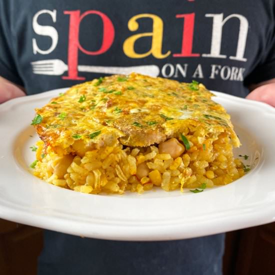 Oven-Crusted Spanish Rice - Recipe photo by Spain on a Fork