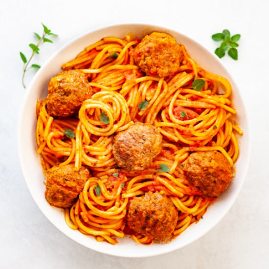 Instant Pot Spaghetti and Meatballs - Recipe photo by Kitchenskip
