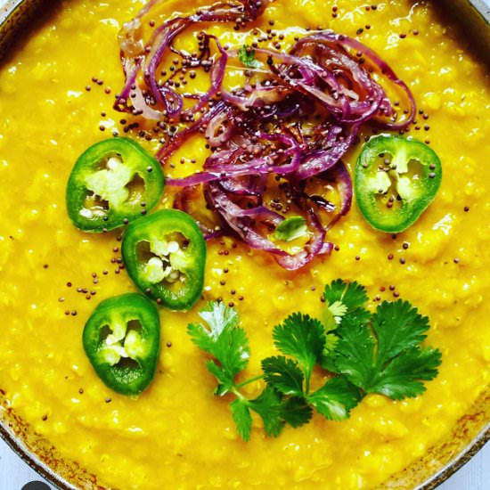 Easy Red Lentil Dahl - Recipe photo by jonnakeohane