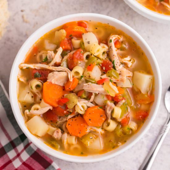 Sicilian Chicken Noodle Soup - Recipe photo by familyfreshmeals
