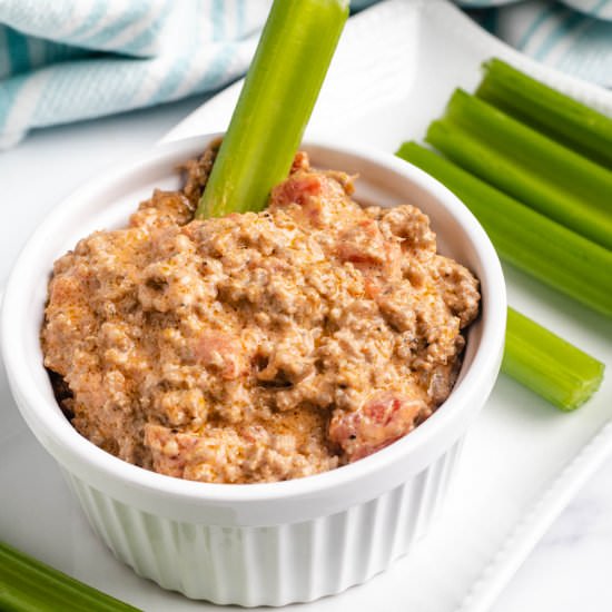 Keto sausage dip - Recipe photo by lowcarbafrica