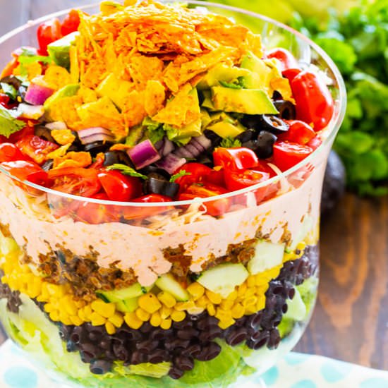 Layered Taco Salad - Recipe photo by spicysouthernkitchen
