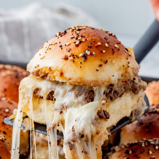 French Onion Ground Beef Sliders - Recipe photo by eatdessertsnack