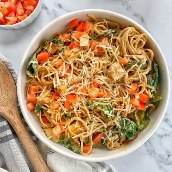 Cajun Chicken Alfredo Pasta - Recipe photo by Theoregondietitian