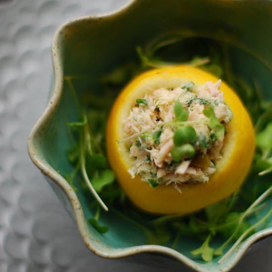 Tuna-stuffed Lemons - Recipe photo by French Foodie Baby