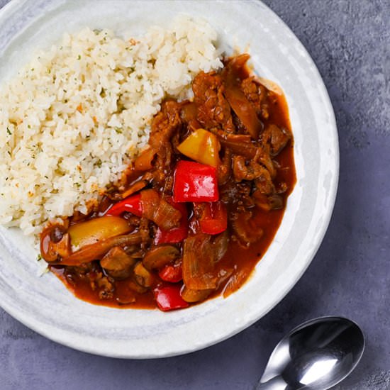 Japanese Beef Hayashi Rice - Recipe photo by Sudachi Recipes