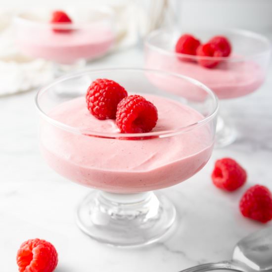 Raspberry Vanilla Mousse - Recipe photo by owlbbaking