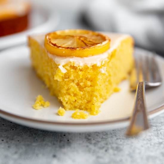 Lemon Olive Oil Cake (Gluten Free) - Recipe photo by FromScratchFast