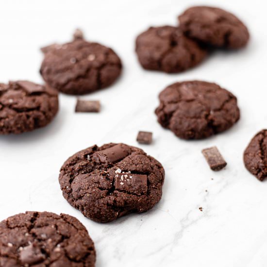 Vegan Double Chocolate Chip Cookies - Recipe photo by greenseggsandyams