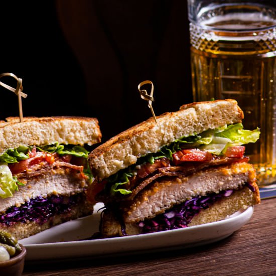 Turkey Katsu Club Sandwich - Recipe photo by rhubarbandcod