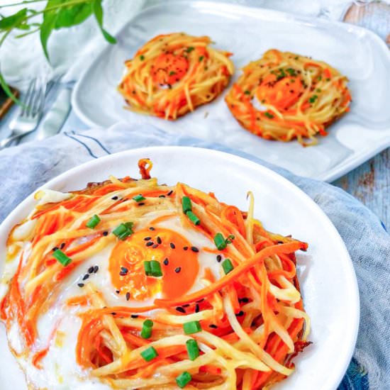 Veggie Egg In a Basket - Recipe photo by aznjenny28