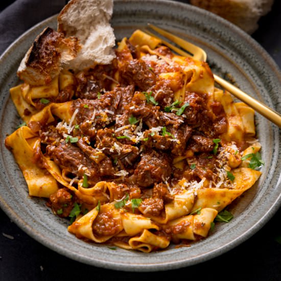 Beef Ragu - Recipe photo by KitchenSanctuary