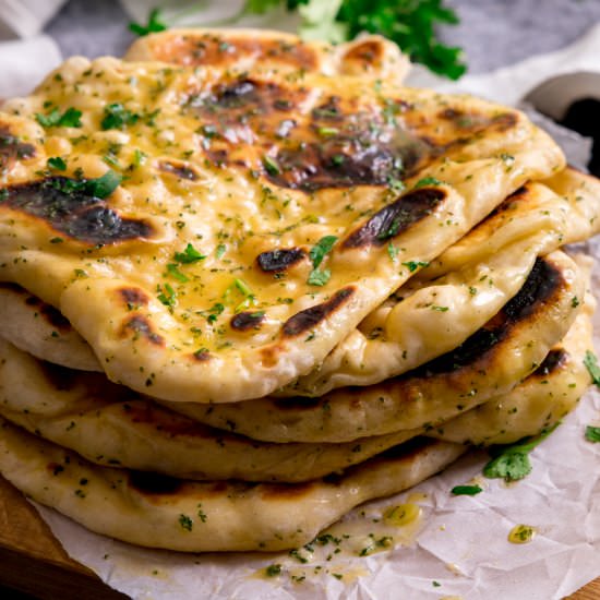 Garlic Naan Bread Recipe - Recipe photo by KitchenSanctuary
