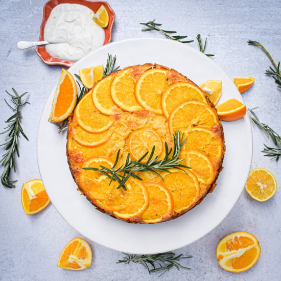 Citrus & Rosemary Olive Oil Cake - Recipe photo by jamjarkitchen