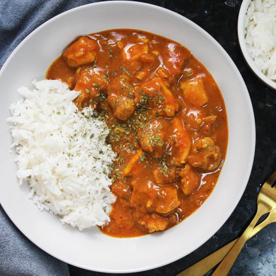 Easy coconut chicken curry - Recipe photo by hornoMX