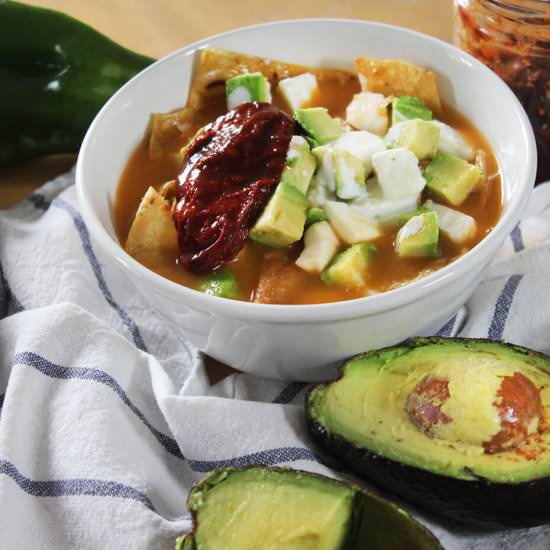 Mexican tortilla soup - Recipe photo by hornoMX