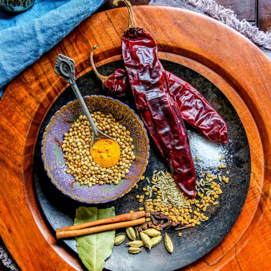 Chana Masala Spice Blend - Recipe photo by Silk Road Recipes
