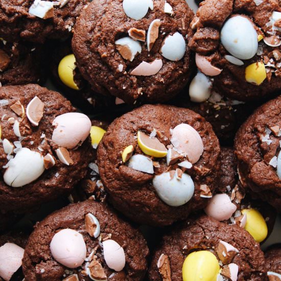 Cadbury Mini Egg Cookies - Recipe photo by thefigjar