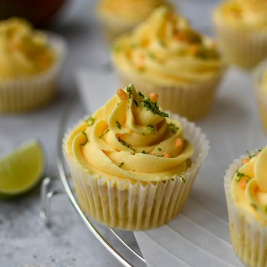 Mango and Lime Cupcakes - Recipe photo by AnushaLovesSpice