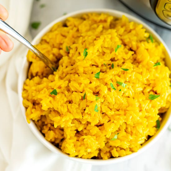 Simple Instant Pot Yellow Rice - Recipe photo by BitesOfWellness