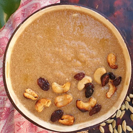 Broken Emmer wheat dessert - Recipe photo by Mildlyindian