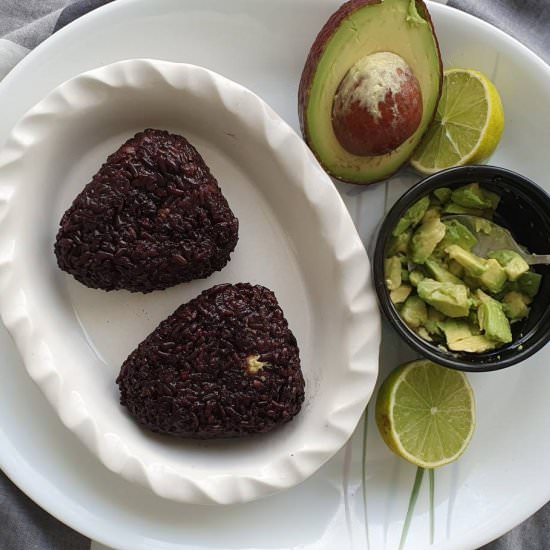Black rice onigiri - Recipe photo by Mildlyindian