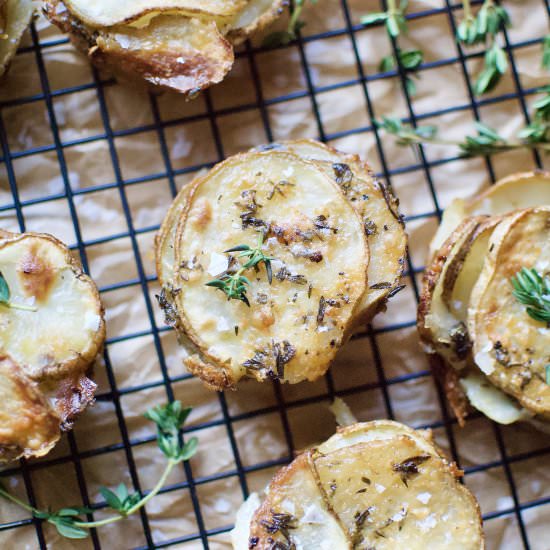 cheesy potato & herb stacks - Recipe photo by ahintofrosemary