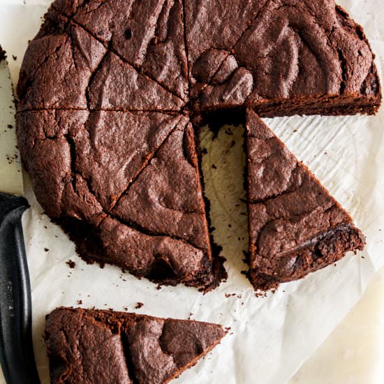 Eggless Dense Chocolate Cake - Recipe photo by The Desserted Girl