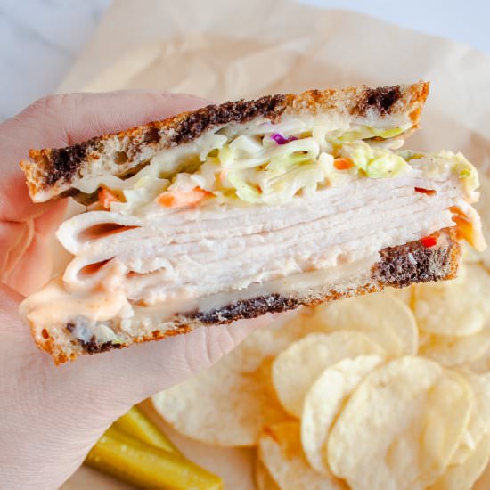 Rachel Sandwich - Recipe photo by the darling apron