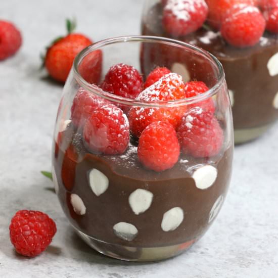 polka dot chocolate pudding - Recipe photo by tipbuzz