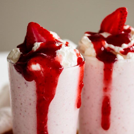 Strawberry Frappuccino - Recipe photo by Milk and Pop