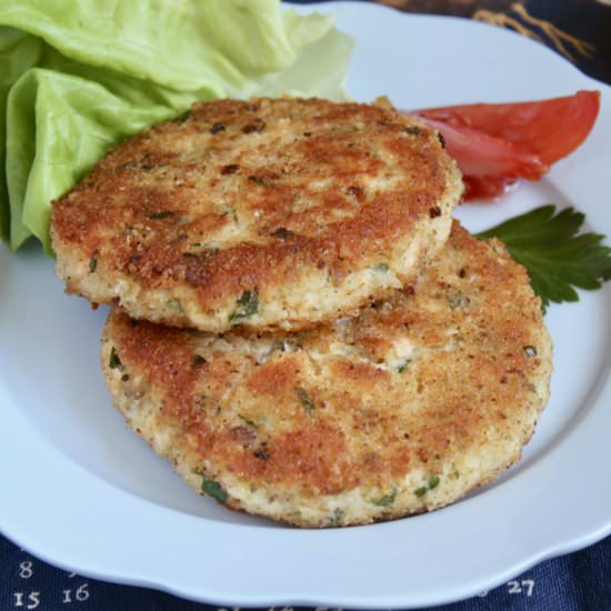 potato and salmon patties - Recipe photo by christinascucina