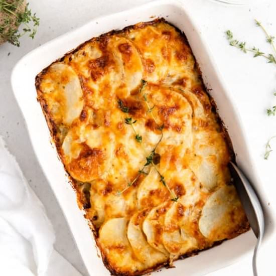 Lightened Scalloped Potatoes - Recipe photo by erinliveswhole