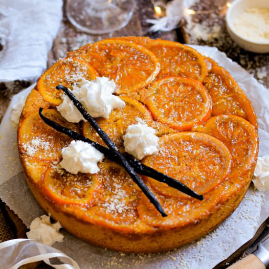 Vegan Orange Upside Down Cake - Recipe photo by BarbaraFrenchVegan