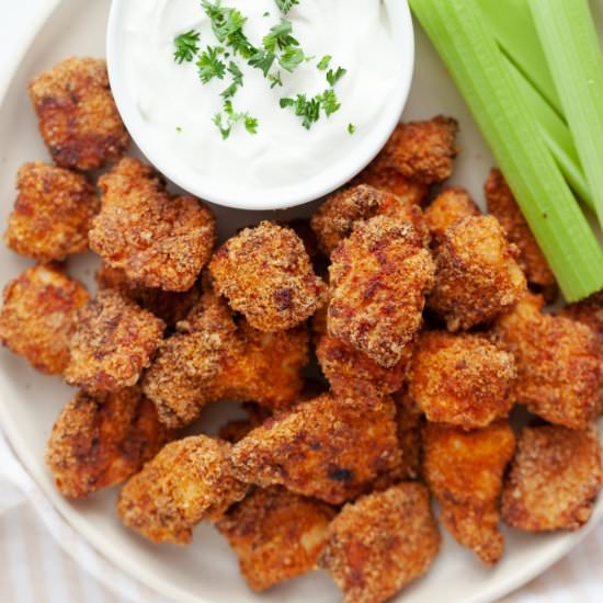 Keto Buffalo Popcorn Chicken - Recipe photo by thymeandjoy