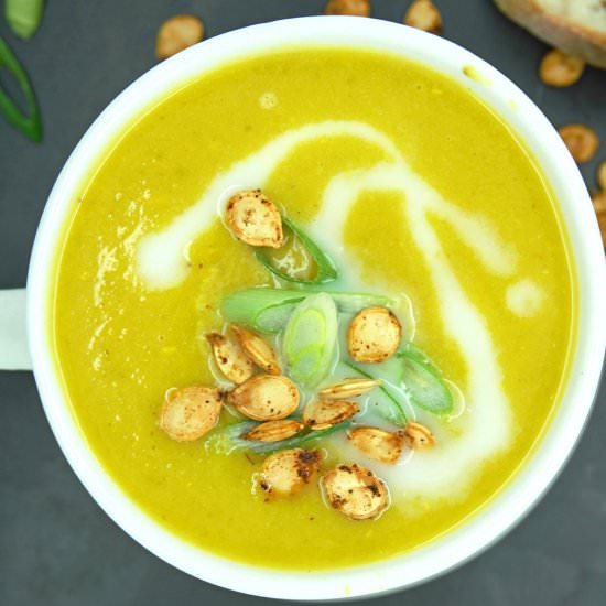 Vegan Golden Beet and Squash Soup - Recipe photo by JustBeetIt