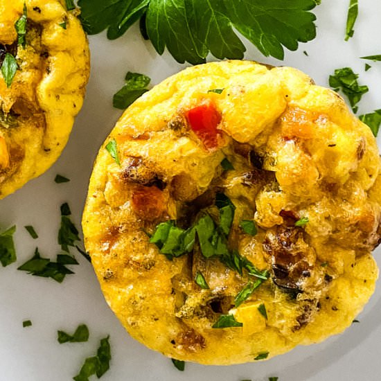 Muffin Tin Scrambled Eggs - Recipe photo by amycaseycooks