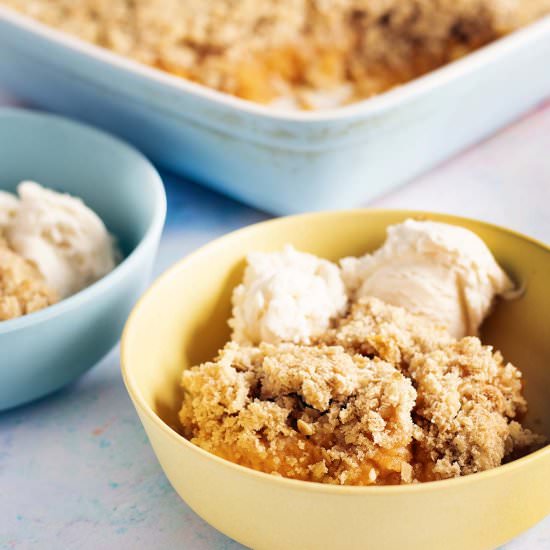 Apple and sweet potato crumble - Recipe photo by Mandy Sneaky Veg