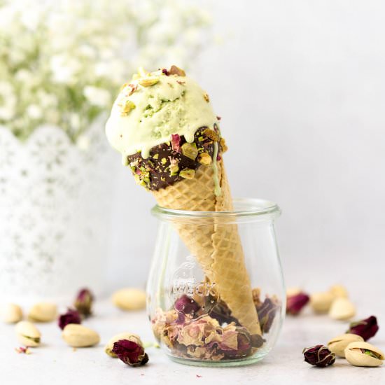 Matcha Rose Ice Cream - Recipe photo by SimplyMadeRecipes