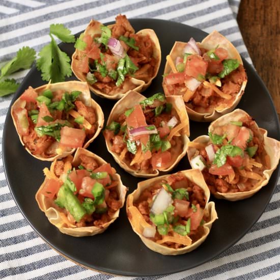 Taco Cups - Recipe photo by My Life After Dairy
