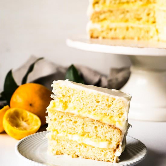 Lemon Chantilly Cream Cake - Recipe photo by murmursofricotta