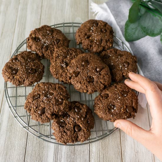 Chocolate Tahini Cookies - Recipe photo by plantedwithkatie