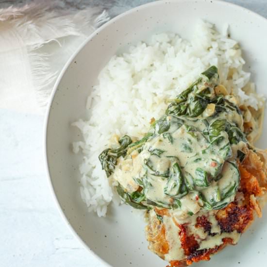 Creamed spinach chicken skillet - Recipe photo by onegirl_onekitchen