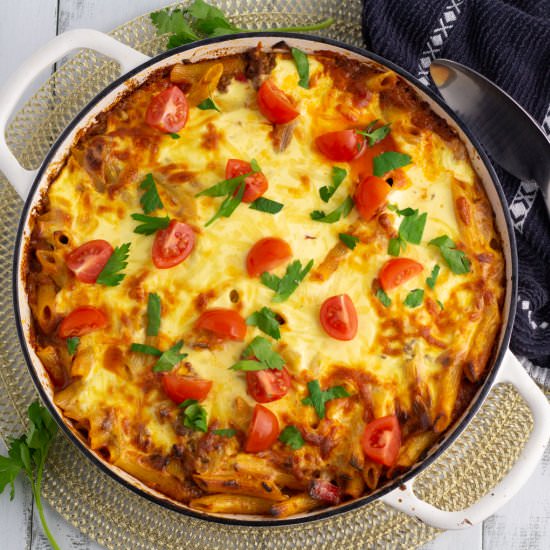 Beef Taco Pasta Bake - Recipe photo by icingonthesteak